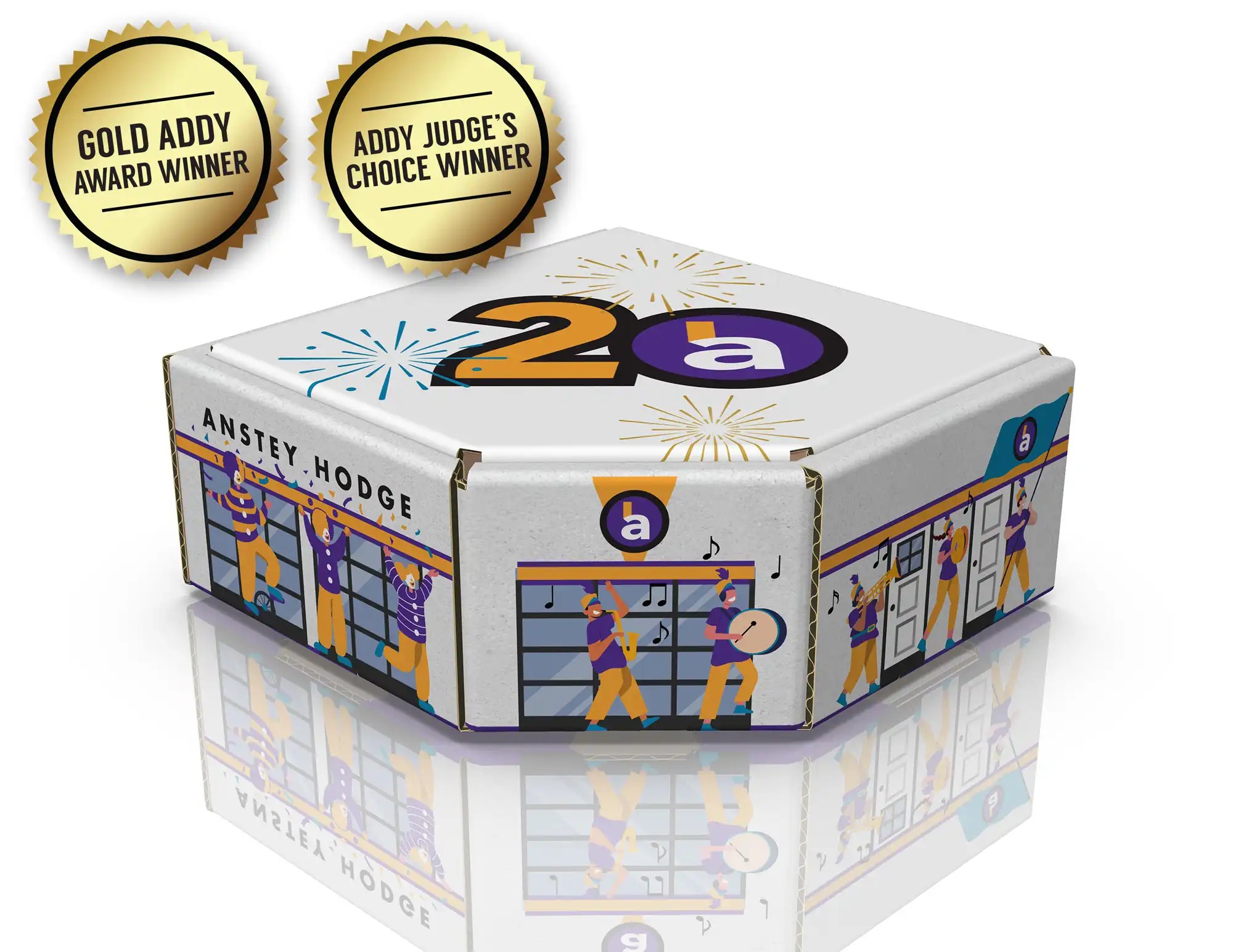 20th anniversary box for Anstey Hodge Advertising Group